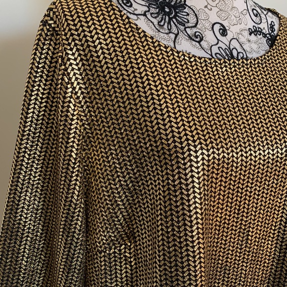 NWT, Nicole Miller Gold Mini Dress - Picture 5 of 5